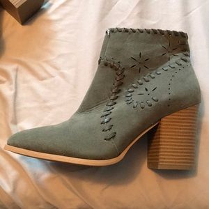 Olive green booties